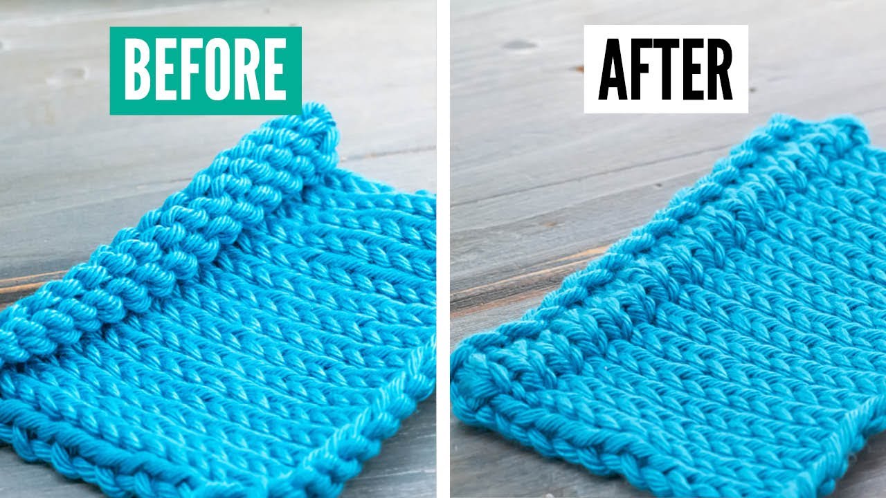 Easy NO CURL bind-off for stockinette stitch [in 4k and slow-motion]
