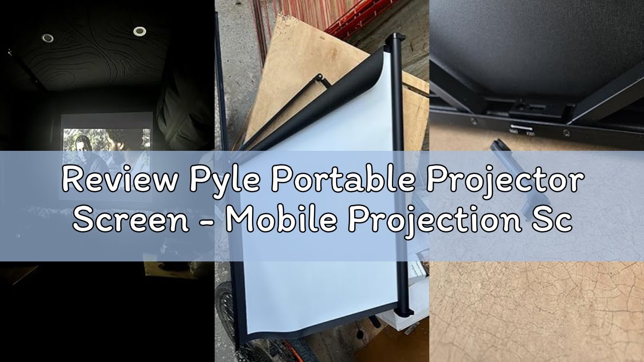 Review Pyle Portable Projector Screen - Mobile Projection Screen Stand, Lightweight Carry & Durable