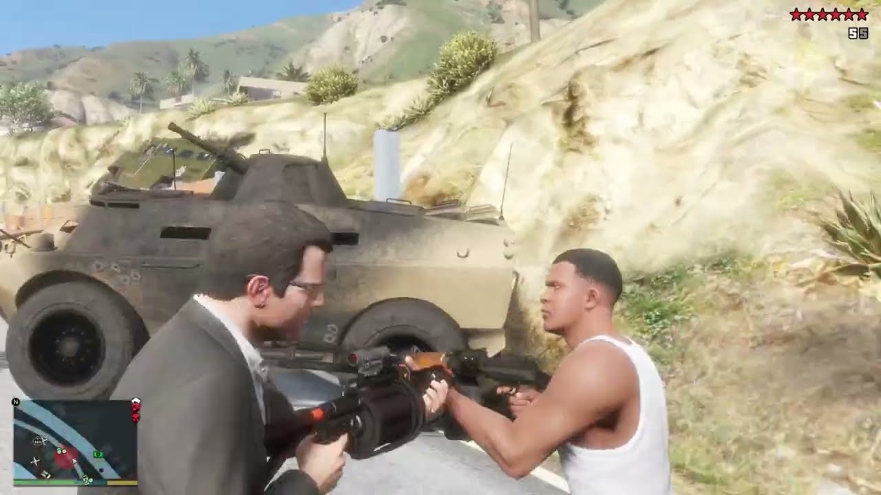 GTA V: Michael, Franklin, Trevor, Chef 10 Star The Lost MC Massacre + Escape