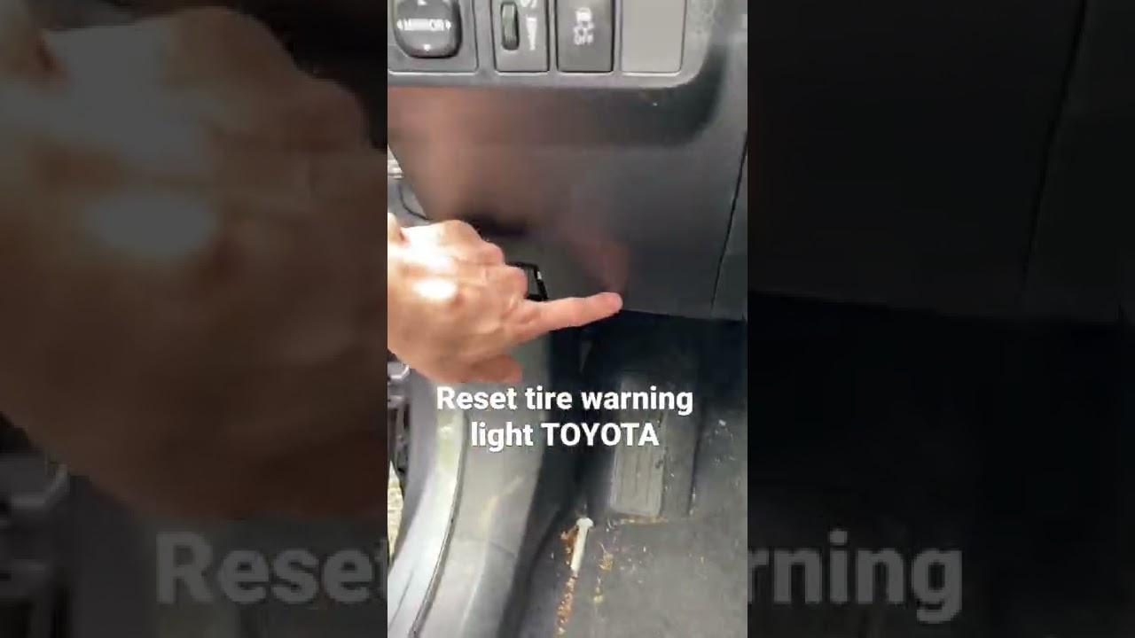 Reset tire warning light, Toyota