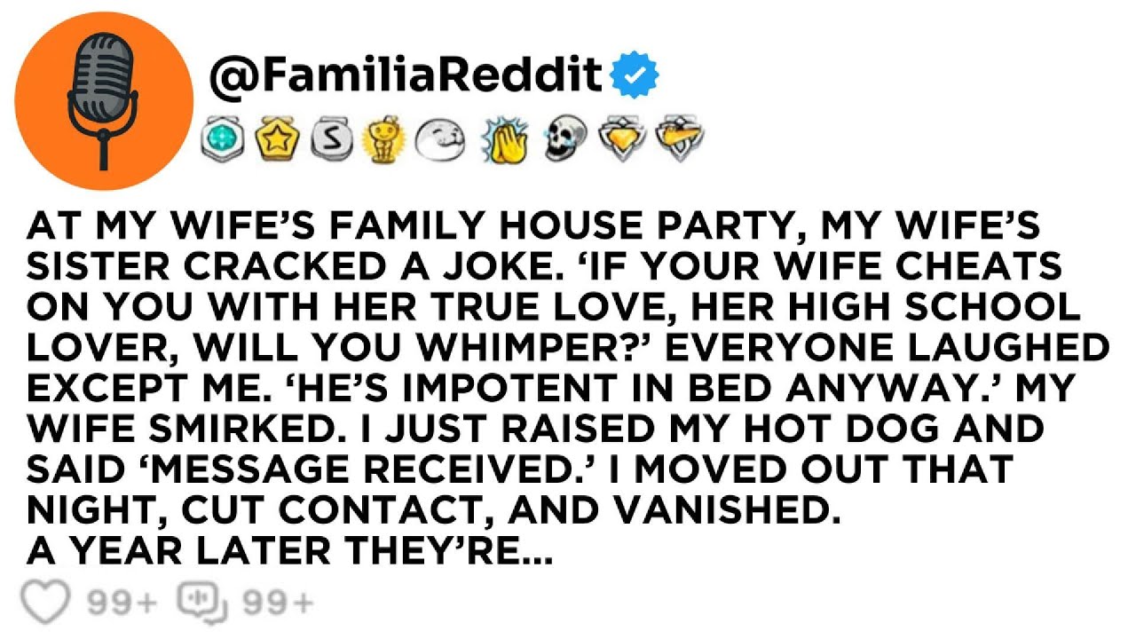 AT MY WIFE’S FAMILY HOUSE PARTY, MY WIFE’S SISTER CRACKED A JOKE. ‘IF YOUR WIFE... Reddit Stories