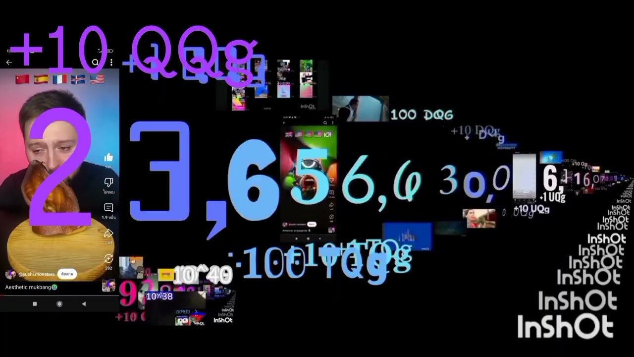 0 to sexquadragintillion with sound