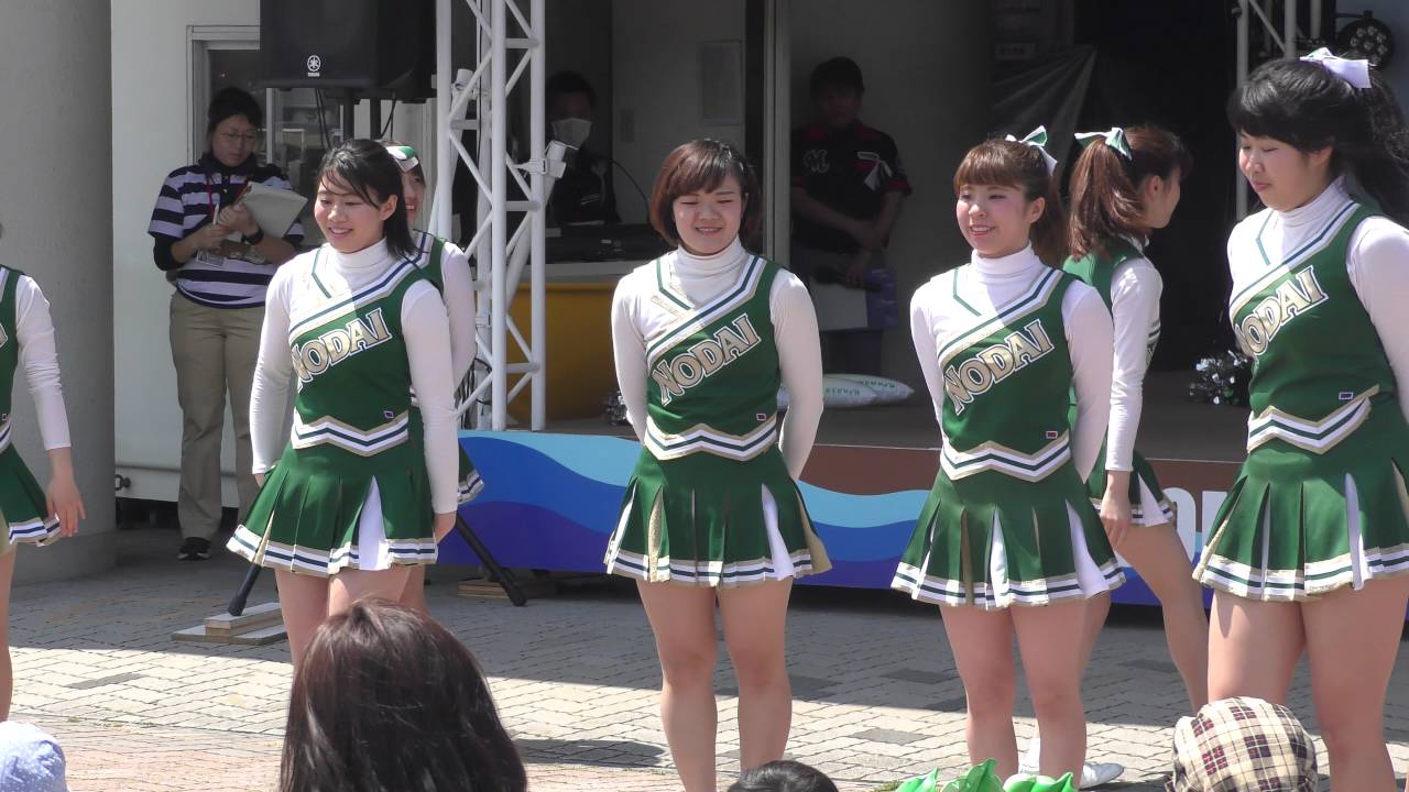 QVCマリン 東京農業大学チアリーダー部 技の紹介 & 大根踊り
