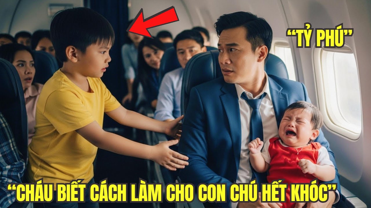 Không ai dỗ nổi em bé nhà tỷ phú khóc trên máy bay — Ngoại trừ cậu bé nghèo bất ngờ xuất hiện