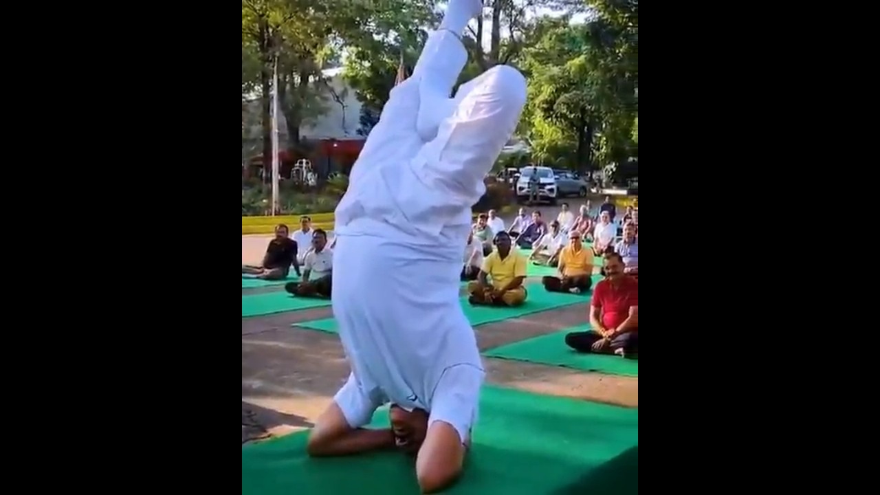 CM Mohan Yadav Yoga position।। #short #yoga #style #trending #motivation #interestingfacts