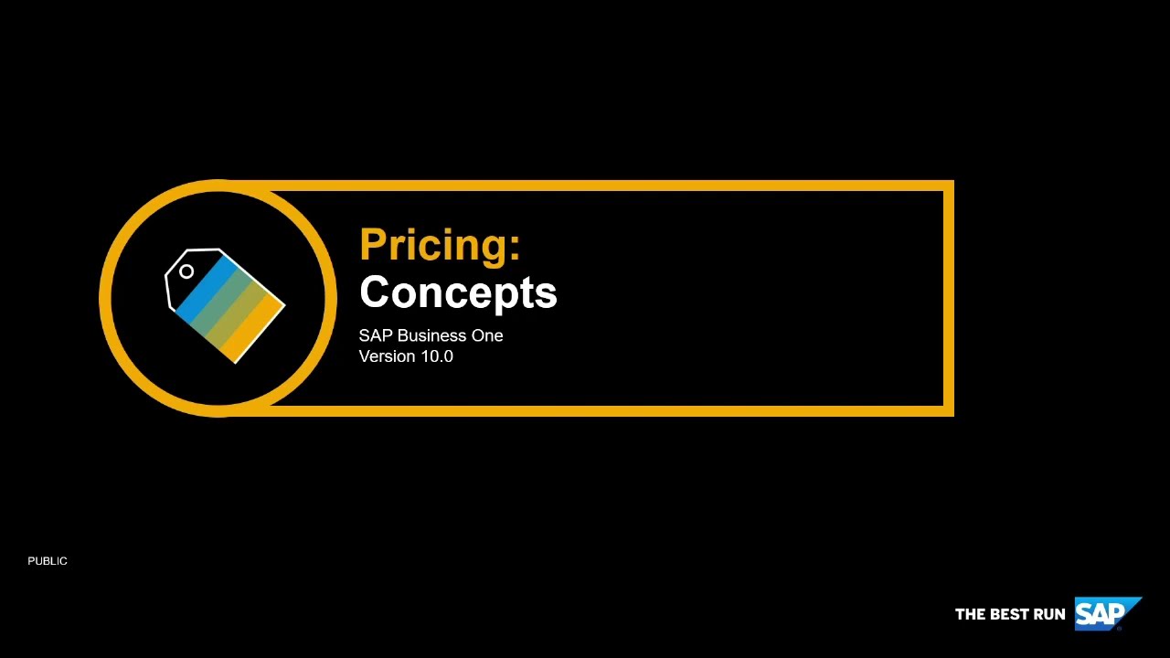 SAP Business One Version 10.0  - Pricing : Concepts Training
