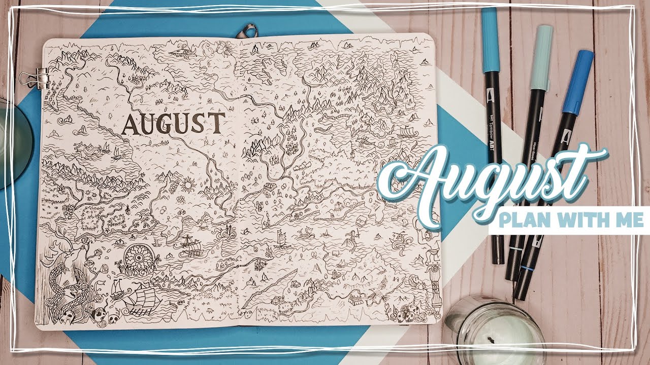 august 2021 bullet journal set up || red queen