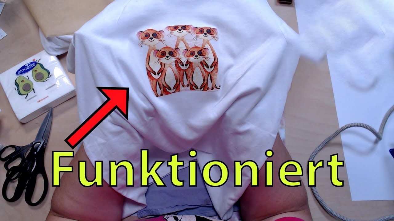 Servietten auf T-Shirt bügeln