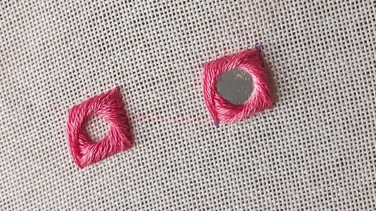 easy mirror work embroidery |hand embroidery | آموزش آینه دوزی