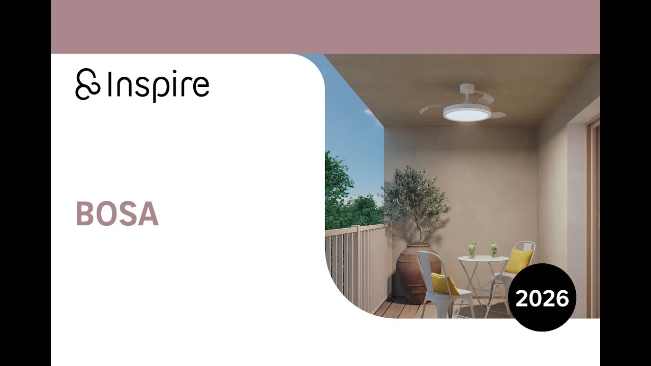 Comment installer votre ventilateur de plafond INSPIRE BOSA avec éclairage