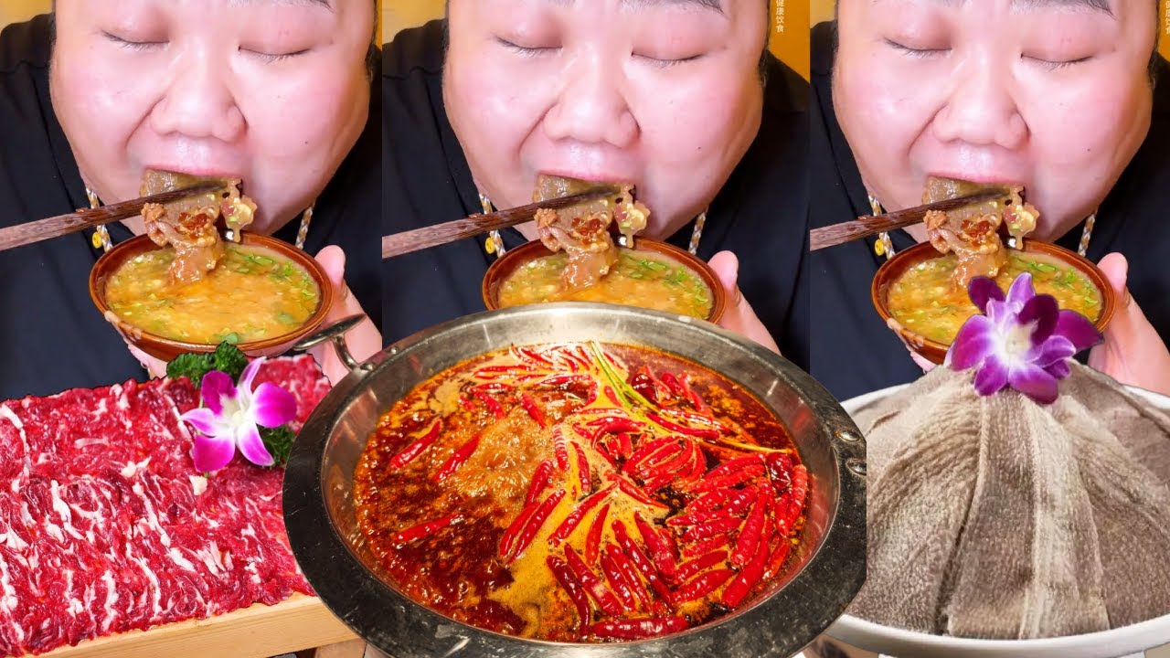 【大胃王挑戰】 挑戰花2000元吃爆辣火鍋！吊龍肉質鮮嫩一口爆汁，火箭魷魚辣得滿頭冒汗｜Food Challenge【櫻木花胖】