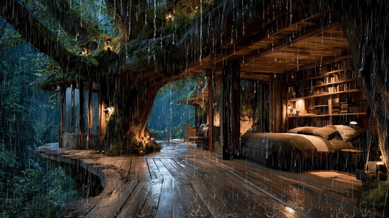 Soft Rain in the Deep Forest at Night 🌧️| Relax & Drift into Deep Sleep, Relaxation