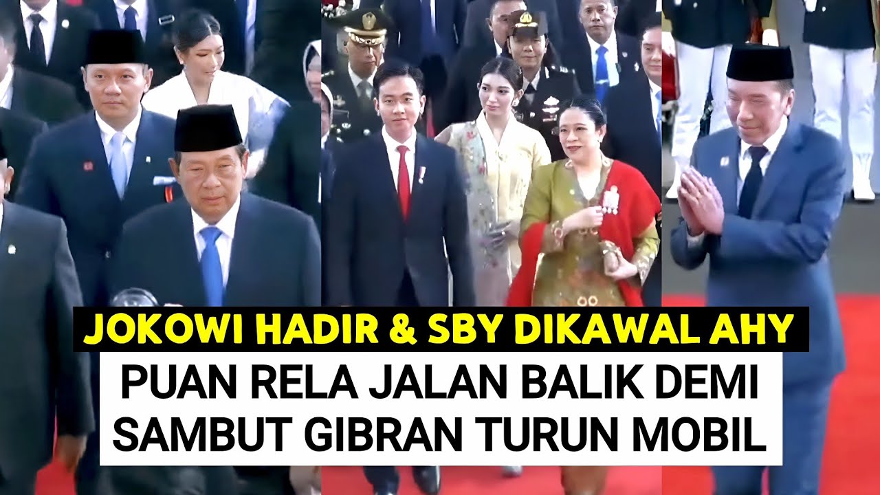 Momen Jokowi Hadir, Gibran Disambut Puan ! SBY Dikawal AHY ! Sidang MPR Pidato Kenegaraan Prabowo 