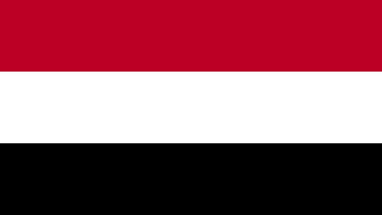 12 hours: Flag of Yemen. علم اليمن.