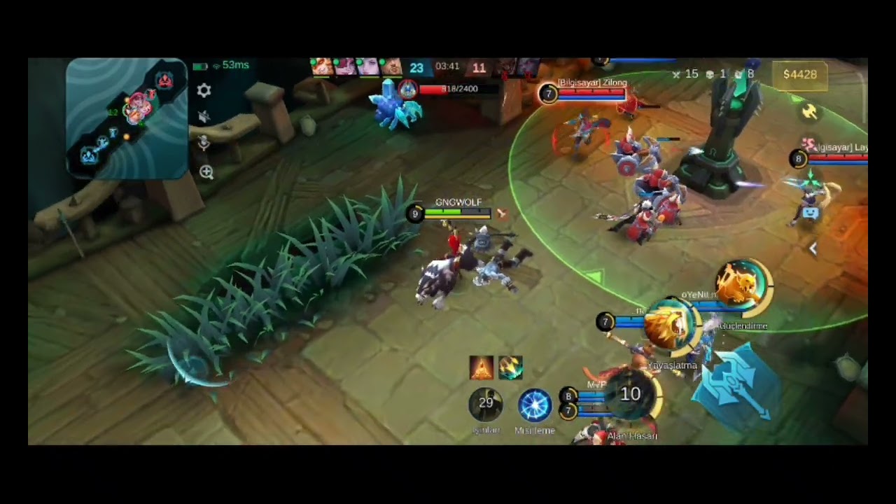 mobile legends oynadım