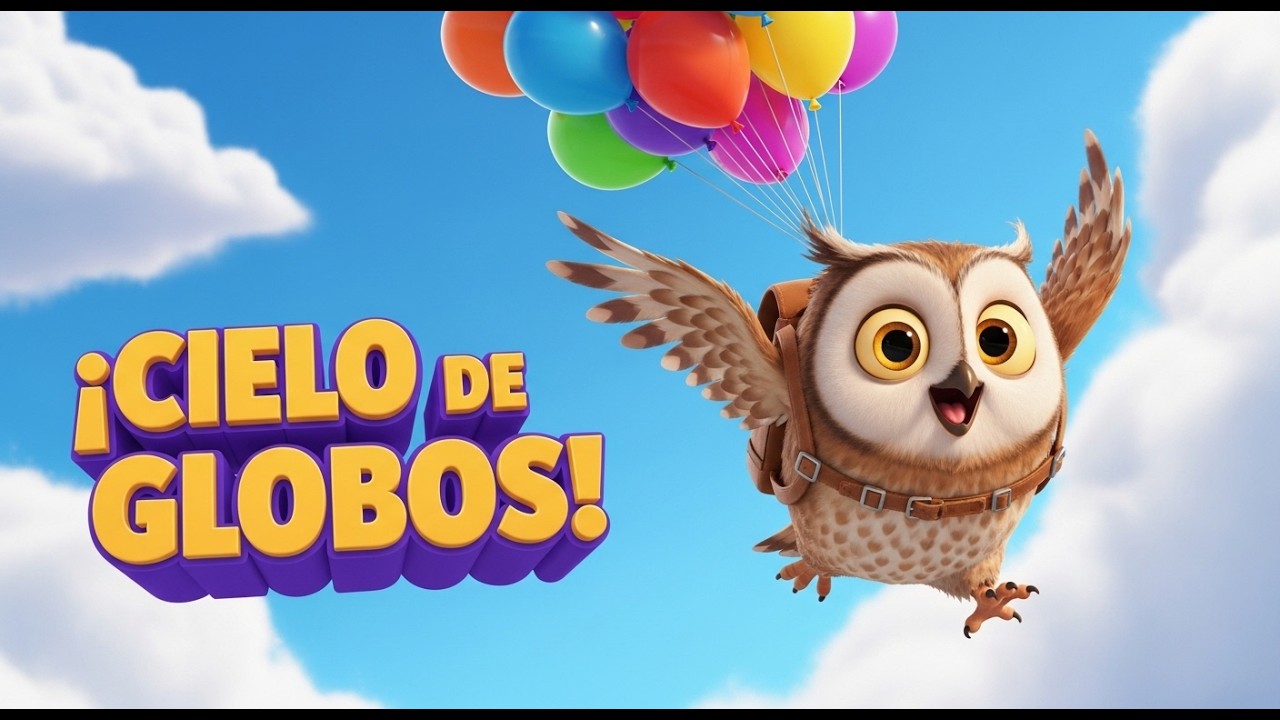 Búho Loco Volando con un Jetpack de Globo 🦉🎈🚀 | Dibujos animados para niños y aventuras aéreas