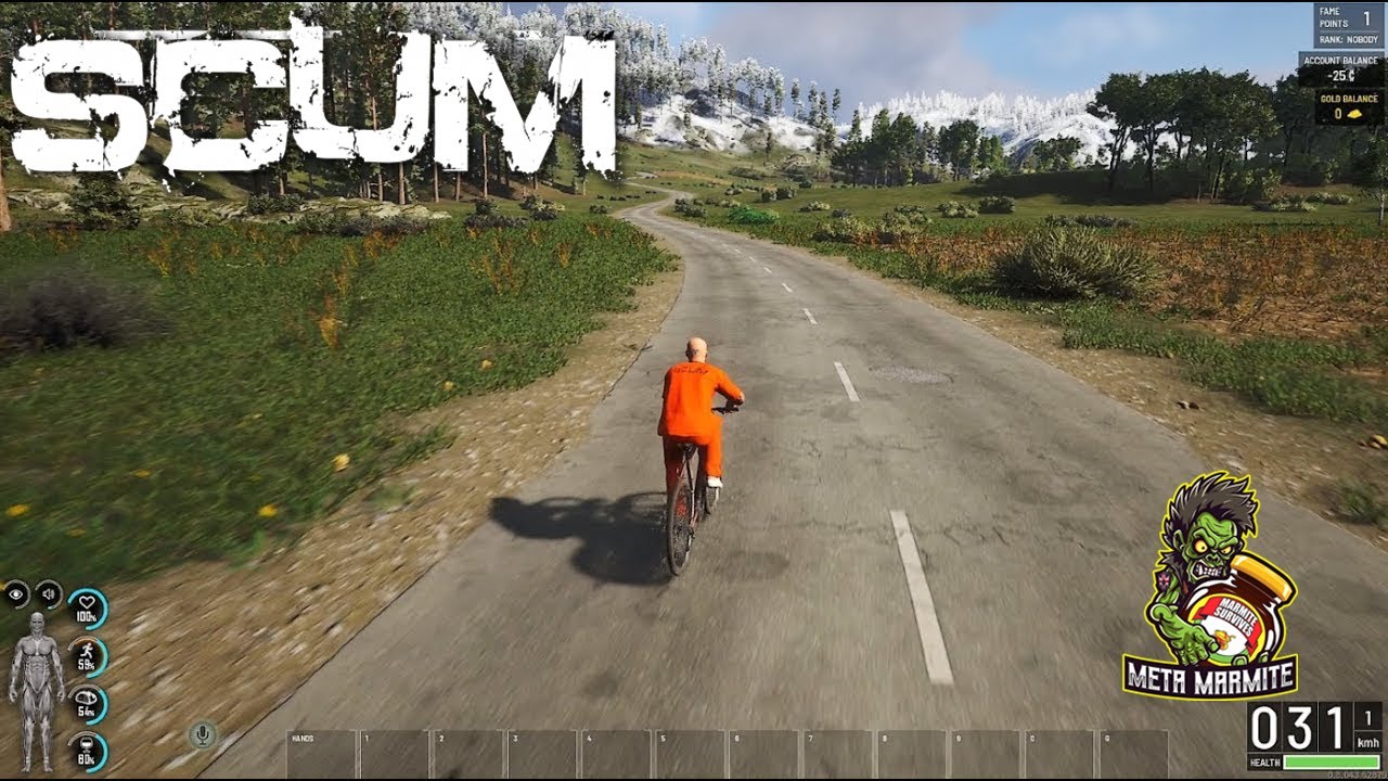 SCUM s01e56 - From Zero to Hero using a Mountainbike to run away from Scary People