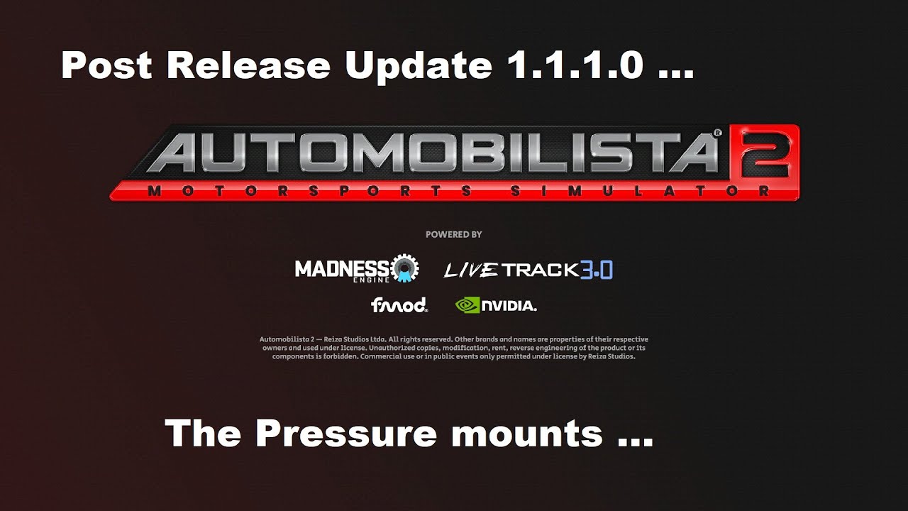 AMS2 Post Release Update 1.1.1.0