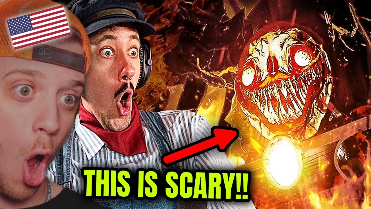 Choo Choo Charles durchgespielt 😳 (American Reacts to HandOfBlood)