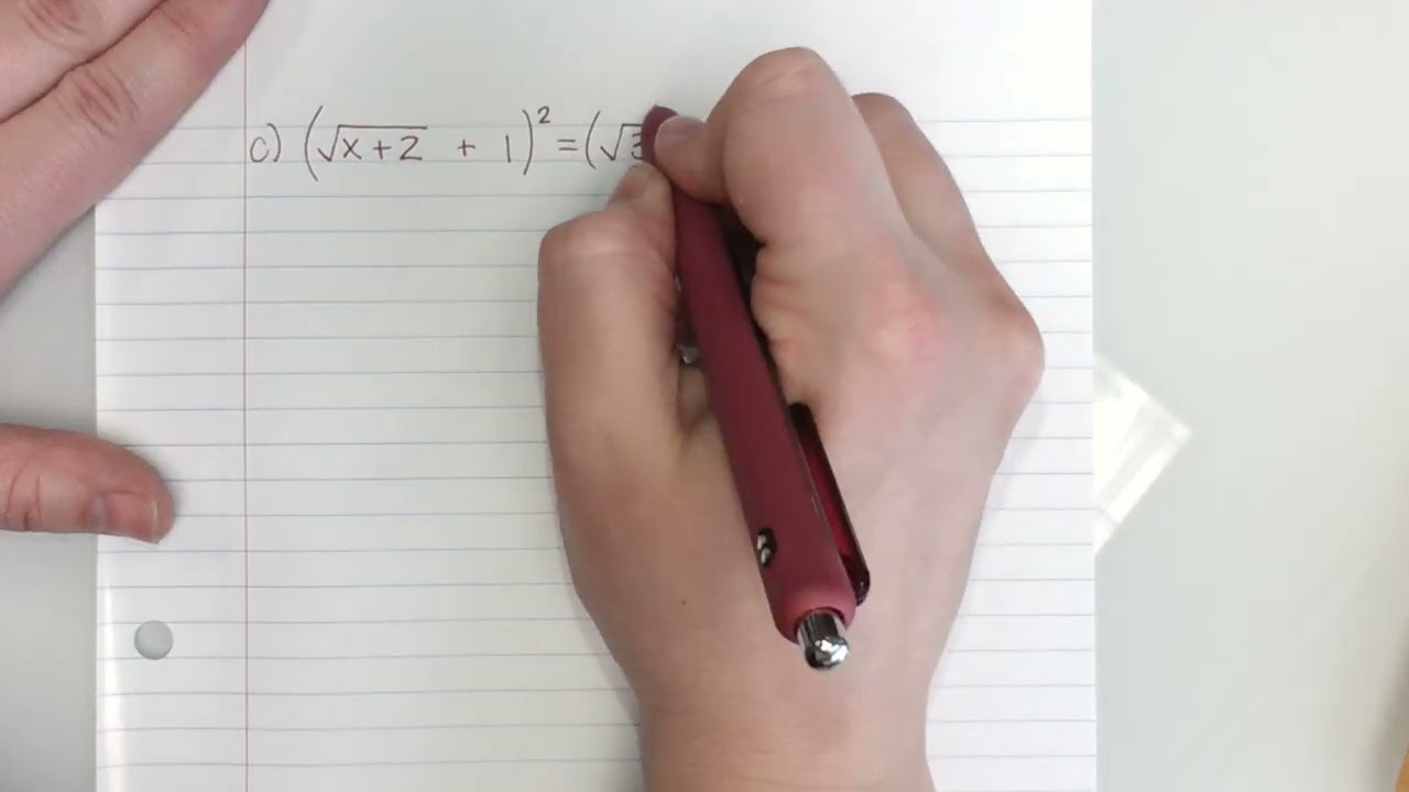 Algebra 2: 5.4 Day 2: Solving Radical Equations