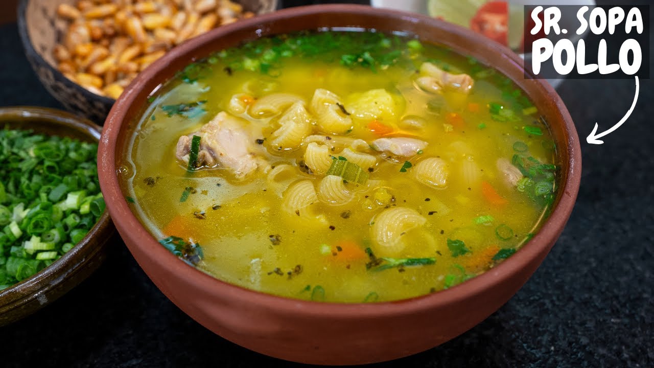 Como preparar una buena SOPA de POLLO para invierno, receta fácil y económica | Abelca