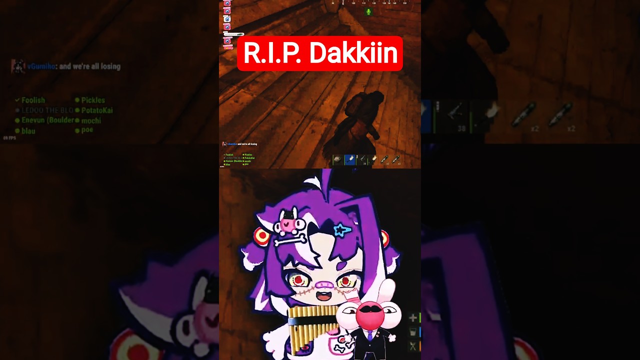 Michi - Head In Memory Of Dakkiin #vtuber #rust #twitch #clips