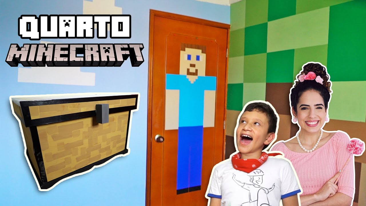 DIY QUARTO MINECRAFT: decorando o quarto do meu sobrinho | Paula Stephânia