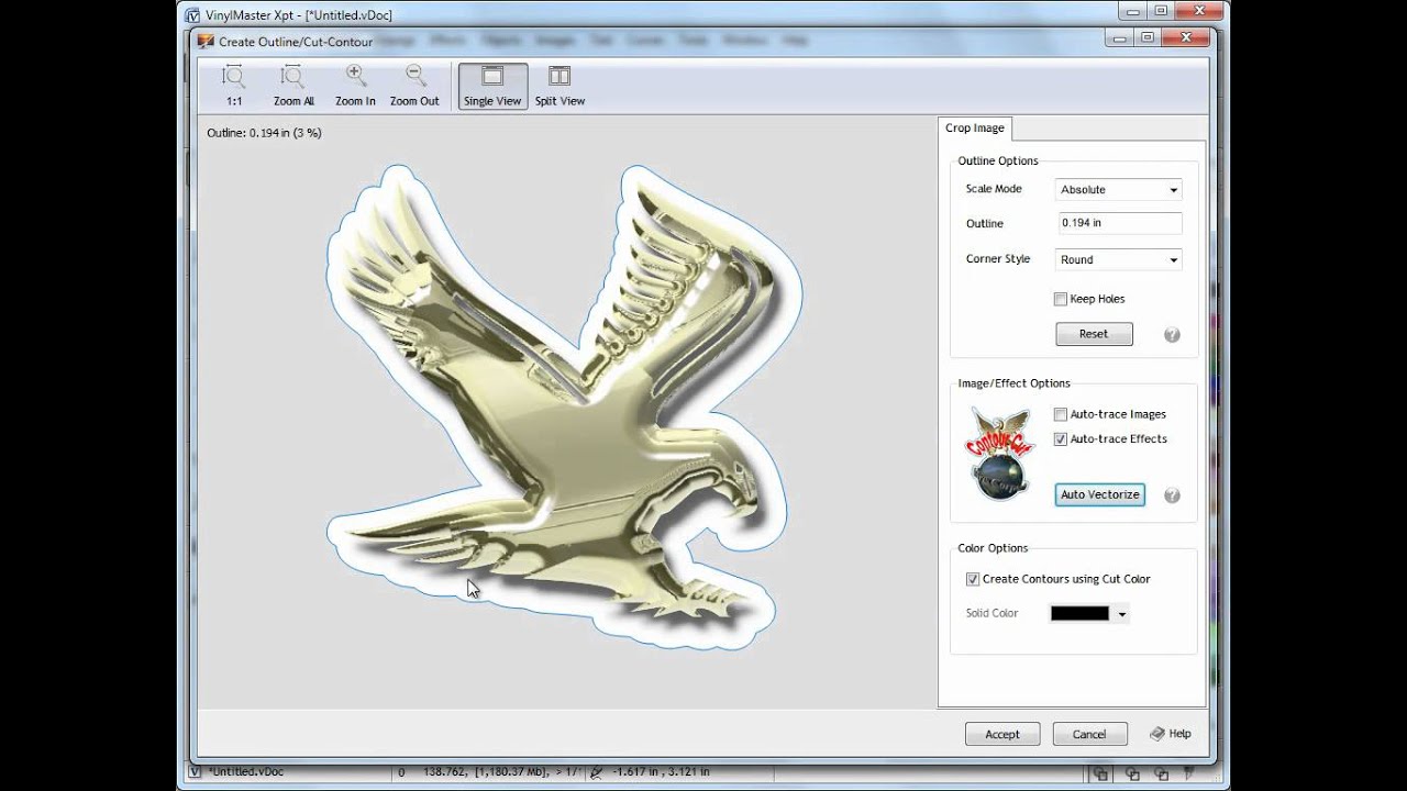 Working with Contour Cutting in VinylMaster