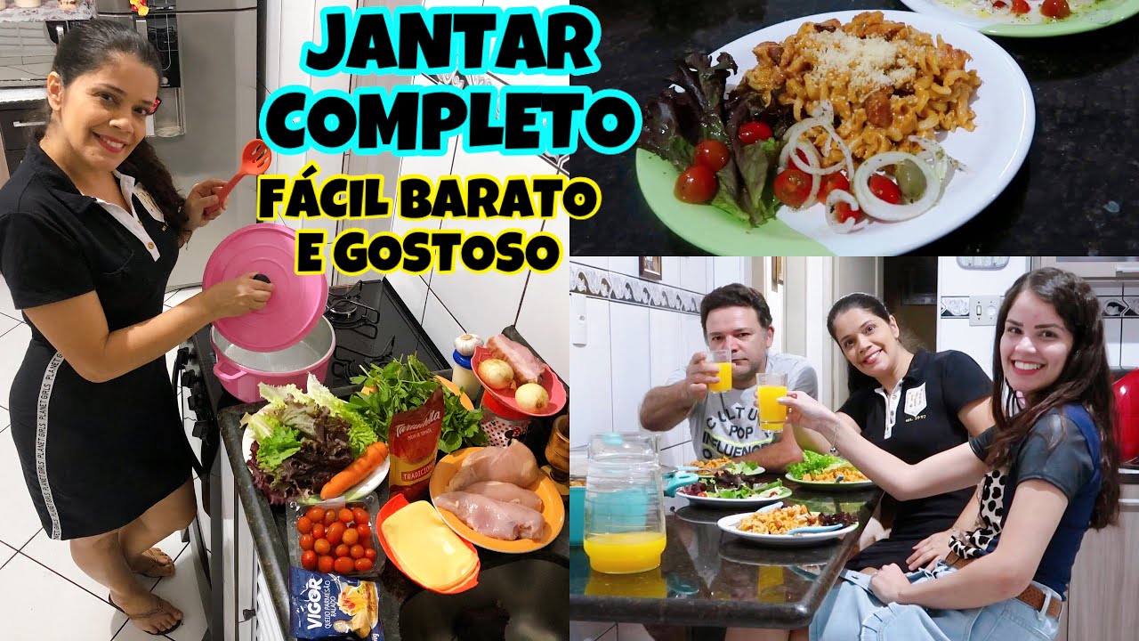 JANTAR COMPLETO NO CAPRICHO FÁCIL BARATO E GOSTOSO | COMIDA CASEIRA