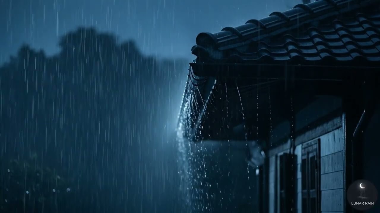 ⛈️ Rain on Tin Roof All Night – Powerful Thunderstorm Sounds for Sleeping