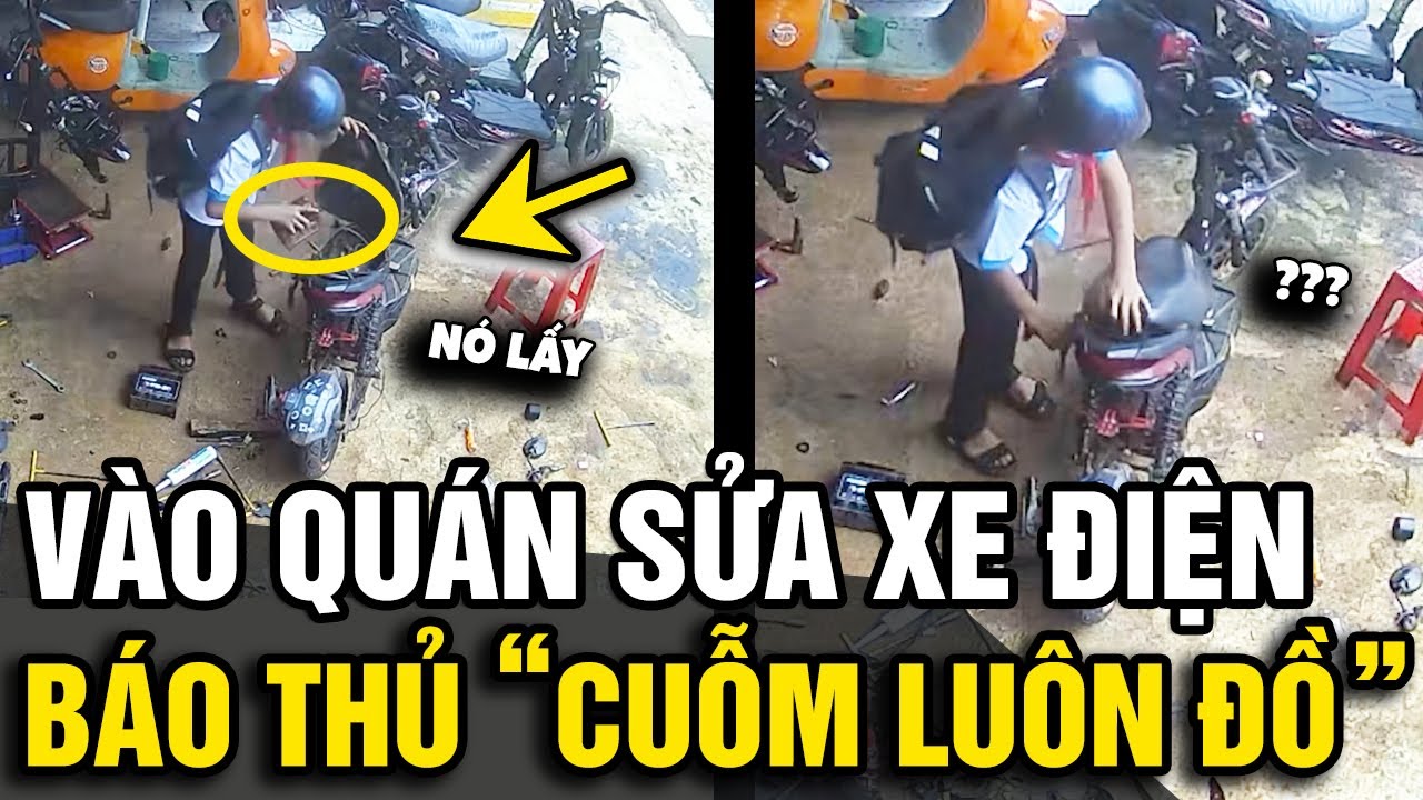 Vào QUÁN SỬA XE mượn đồ nghề sửa chữa, 'BÁO THỦ NHÍ' tiện tay cuỗm luôn tài sản | Tin Nhanh Official