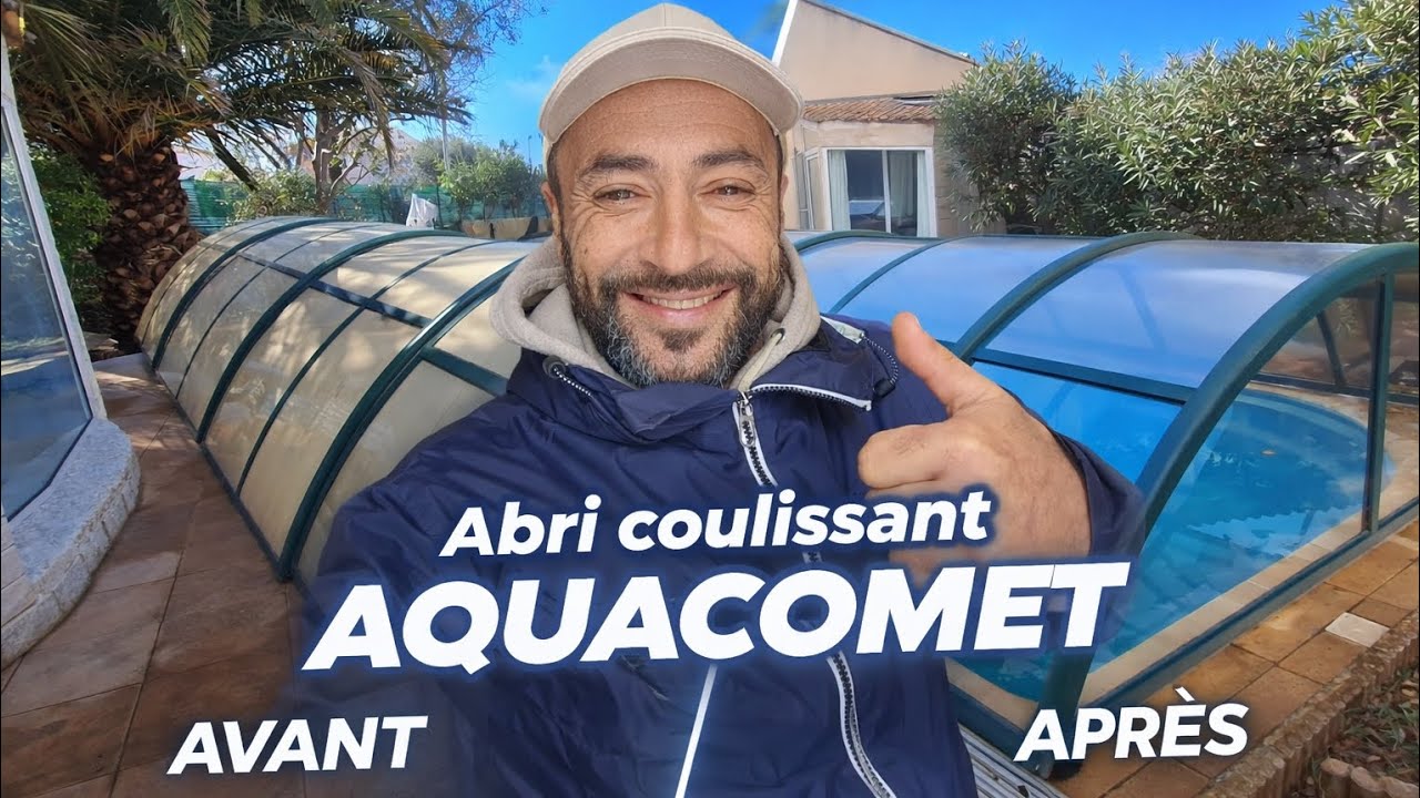 Je change tout sur cet abri de piscine coulissant sur rails : Rénovation ! 