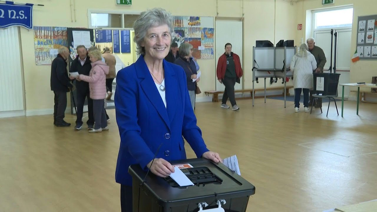 Frontrunner Catherine Connolly votes in Irish presidential election in Galway | AFP