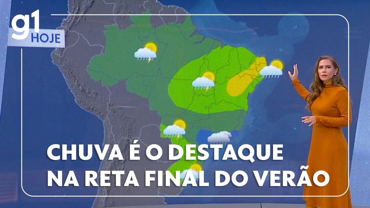 Previsão do tempo: chuva ainda é o destaque na reta final do verão; confira