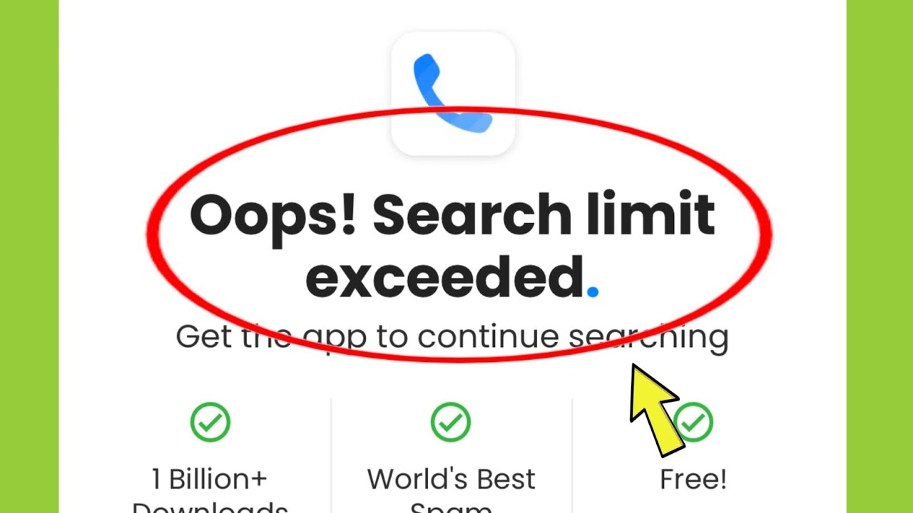 Fix Truecaller | Oops ! Search Limit exceeded Problem Solved