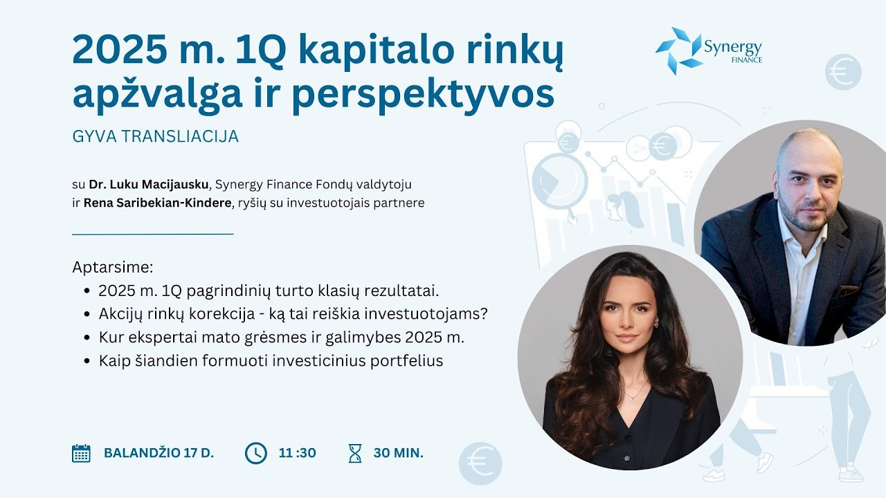 Kodėl krenta akcijos ir JAV doleris? | Dr. Lukas Macijauskas | 2025 Q1 finansų rinkų apžvalga