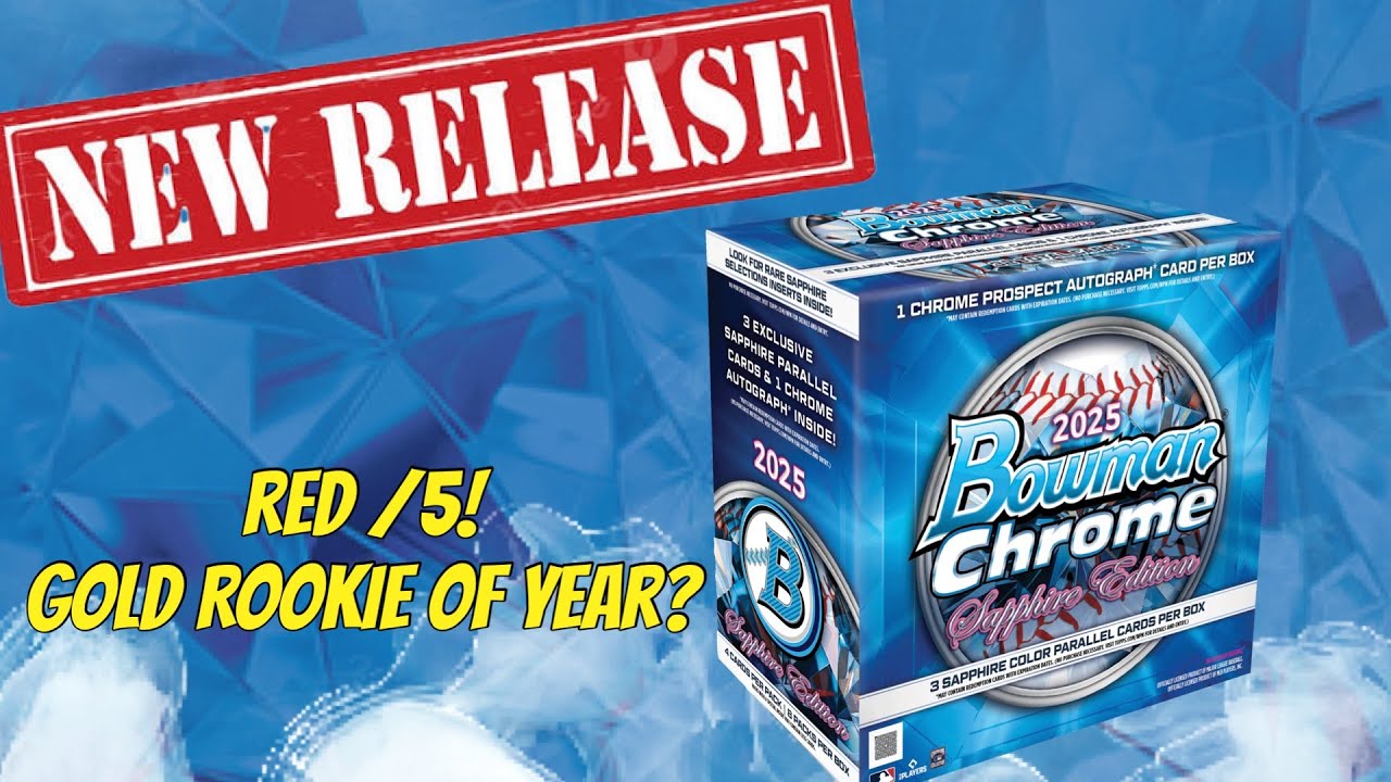 NEW❗️ 2025 Bowman Chrome Sapphire - Gold Rookie of the Year?  Red /5!
