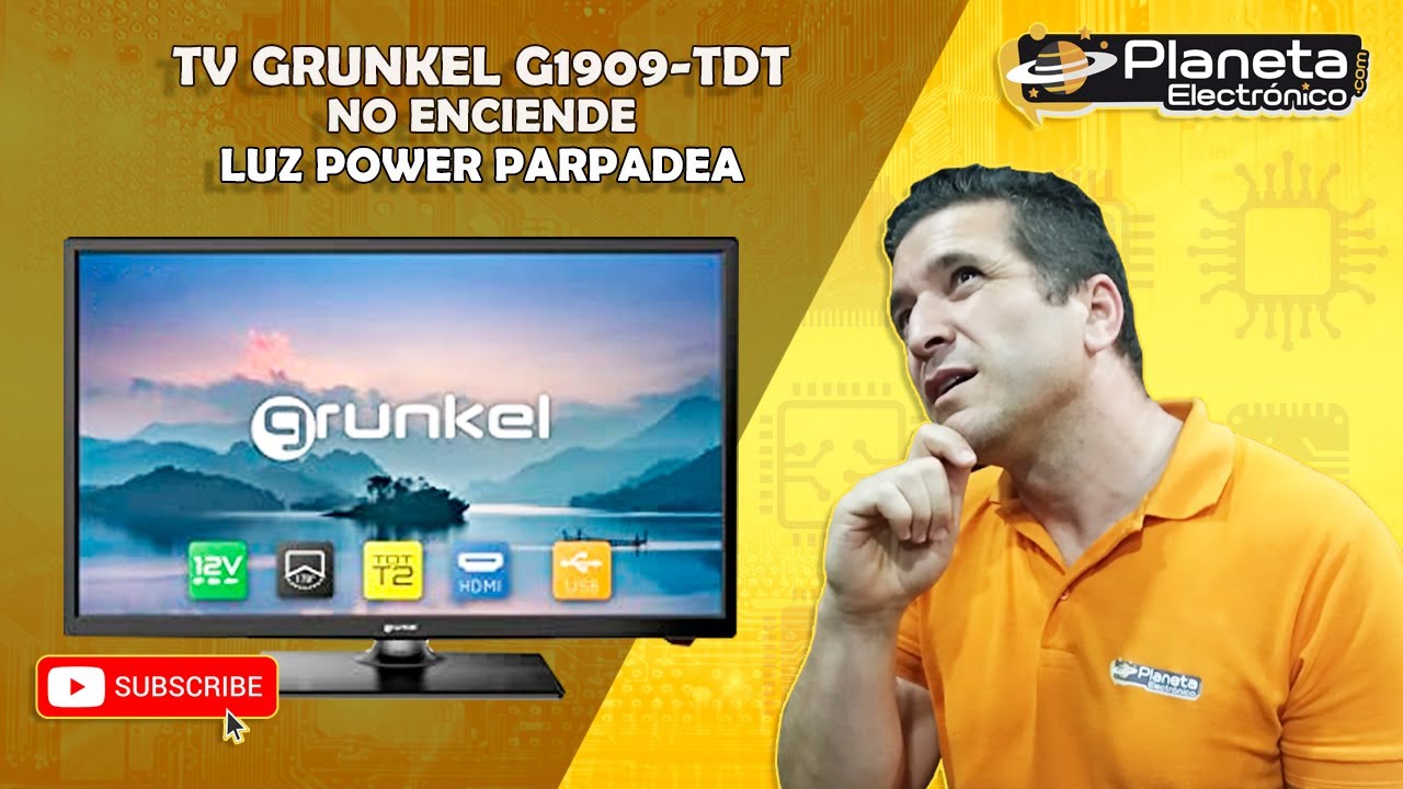 TV no enciende y luz de power parpadea (GRUNKEL G1909-TDT)