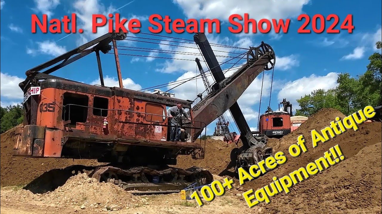 NATIONAL PIKE STEAM SHOW 2024 Brownsville PA [100+ Acres of Antique Equipment, Semis, Tractors, Car]