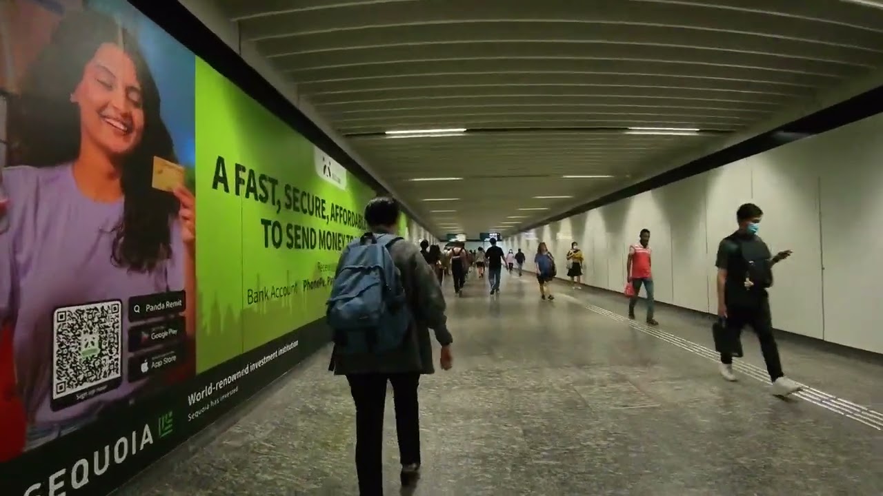 Little India MRT Station | Paid transfer link walk from DTL to NEL Platforms | January 2025