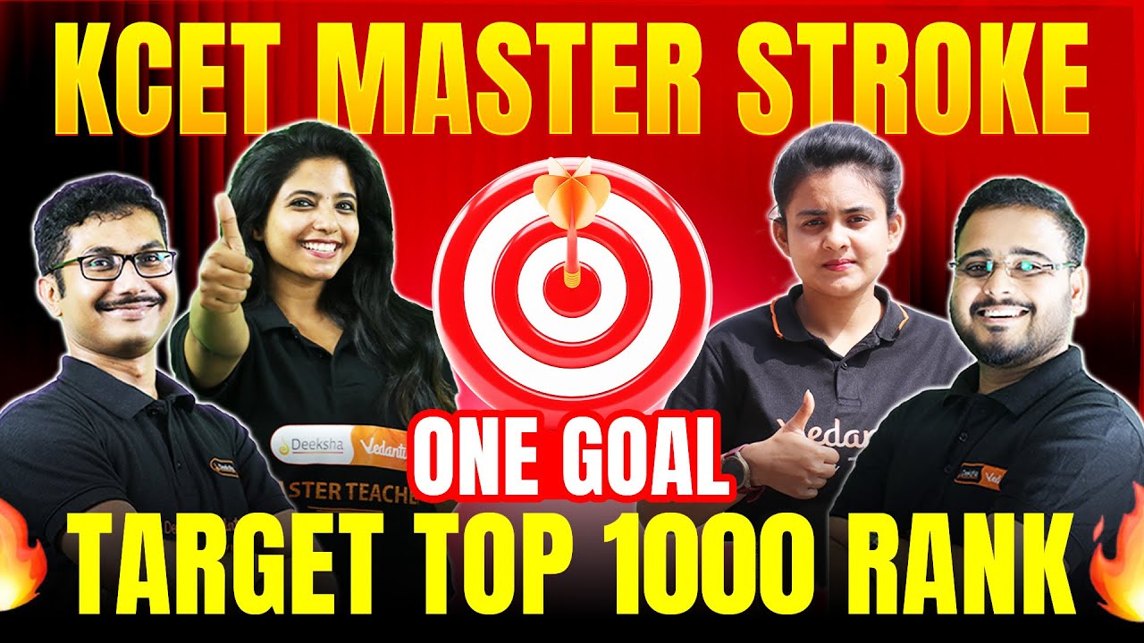 KCET 2026 Masterstroke Series 🚀 | Target Top 1000 Rank | FREE KCET Prep on YouTube 🔥