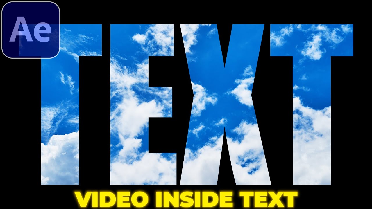 Как добавить ВИДЕО в ТЕКСТ | Учебное пособие по After Effects