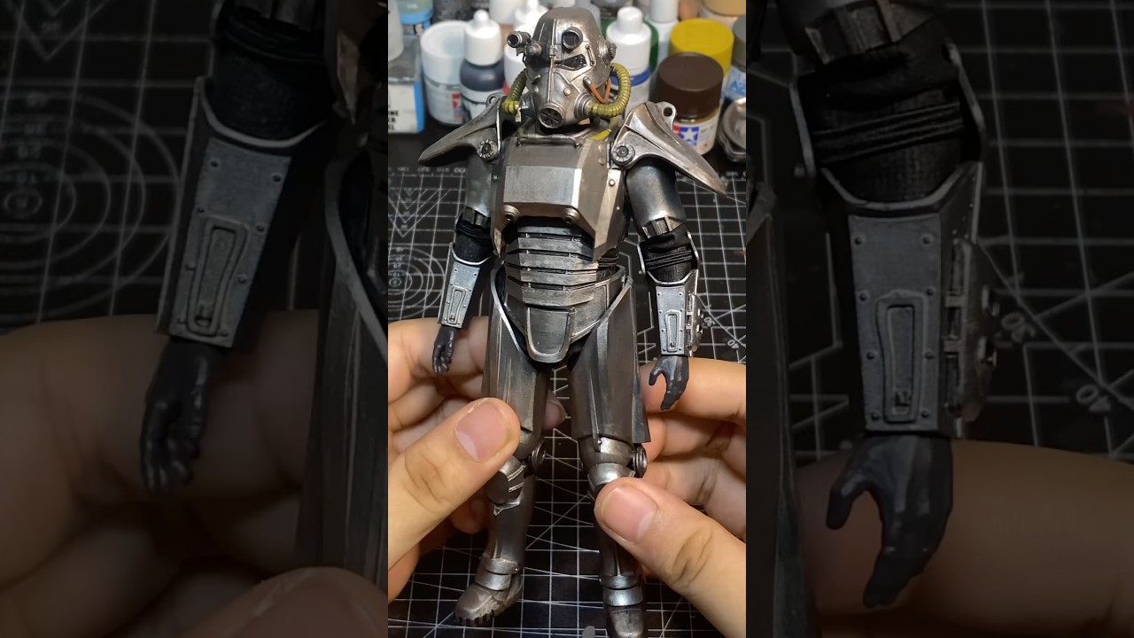 custom T-45 Power Armor figure. #fallout #actionfigures #3dprinting #videogames #fyp
