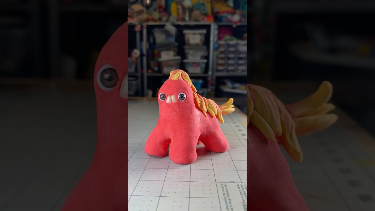 Air Dry Clay Blob Fire Horse