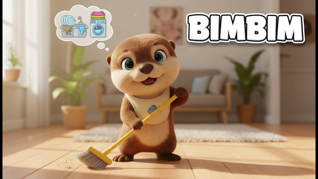 Bimbim's Cleaning Day: A Little Helper at Home!