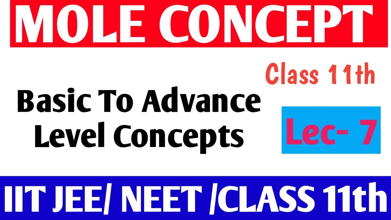 Mole Concept | Basic Concept of Chemistry |IIT JEE |NEET | CLASS11