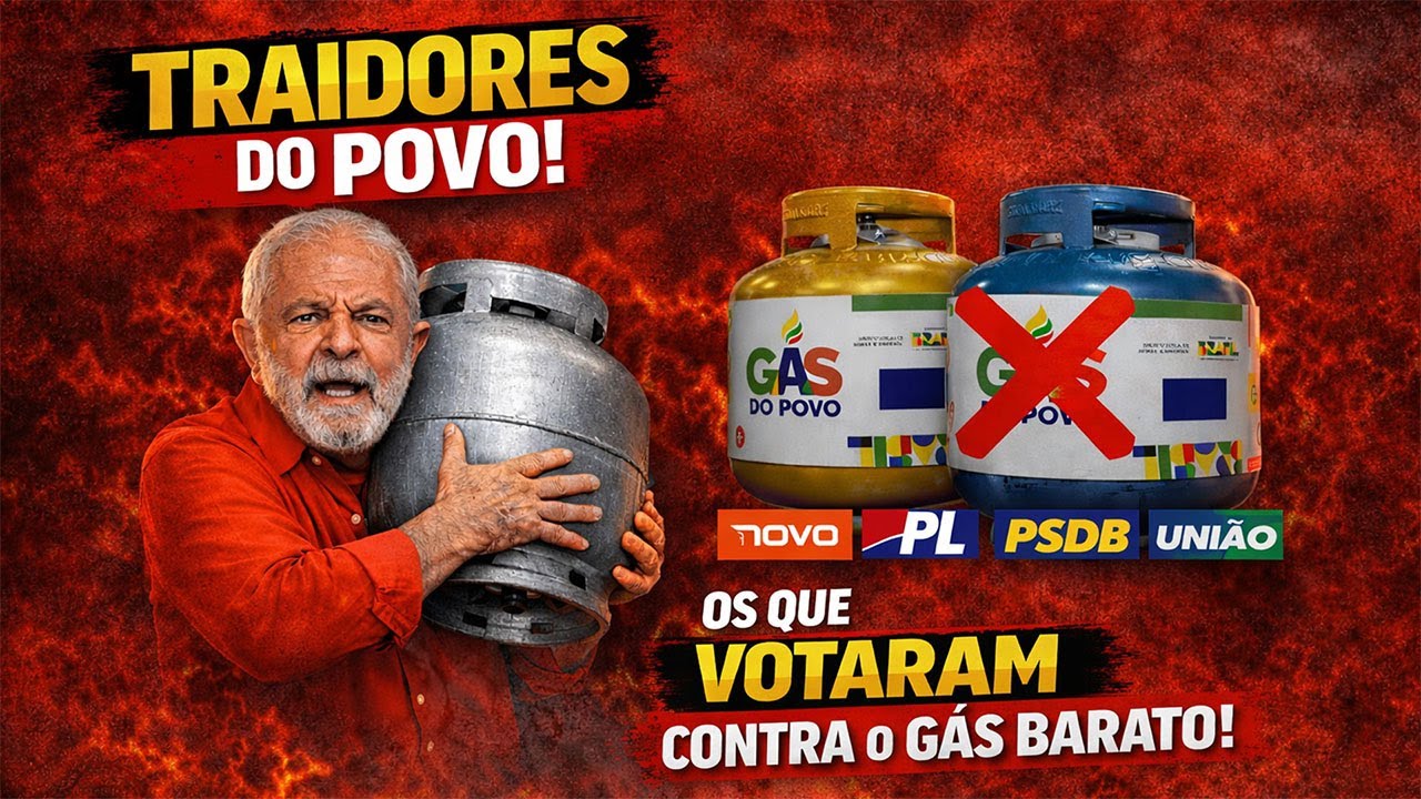 TRAIDORES DO POVO: veja quem votou CONTRA o Gás do Povo