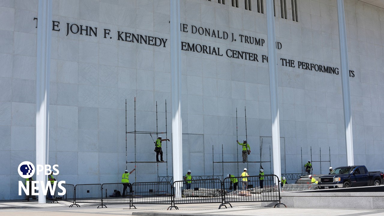WATCH LIVE: Scaffolding goes up at Kennedy Center ahead of deadline to remove Trump's name
