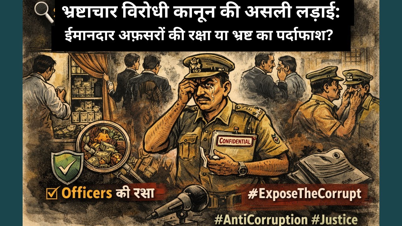 🔎 भ्रष्टाचार विरोधी कानून की असली लड़ाई: ईमानदार अफ़सरों की रक्षा या भ्रष्ट का पर्दाफाश?