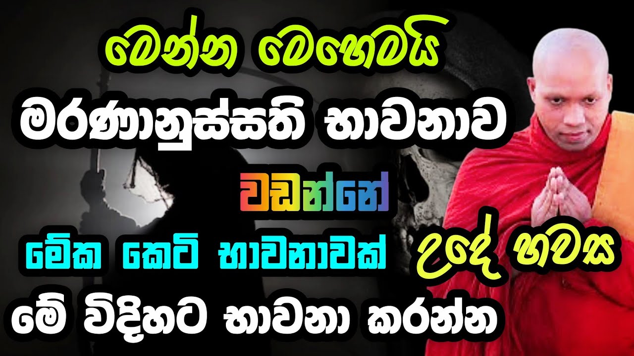 මරණානුස්සති භාවනාව වඩන ආකාරය | Hasalaka Seelawimala Thero | හසලක සීලවිමල | #hasalakaseelawimalathero